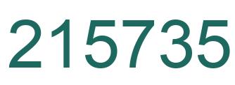 Number 215735 green image