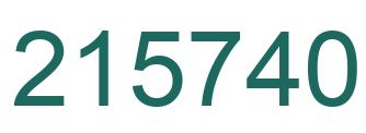 Number 215740 green image