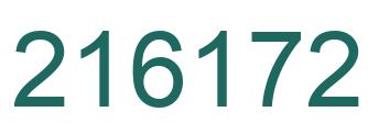 Number 216172 green image