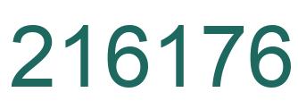 Number 216176 green image