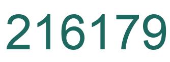 Number 216179 green image
