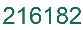 Number 216182 green image