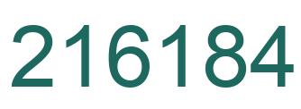 Number 216184 green image
