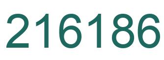 Number 216186 green image