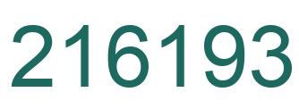Number 216193 green image