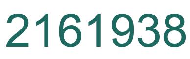 Number 2161938 green image