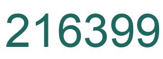 Number 216399 green image
