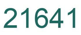 Number 21641 green image