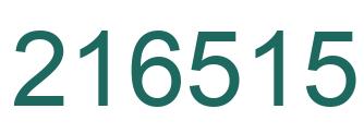 Number 216515 green image