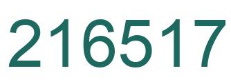 Number 216517 green image