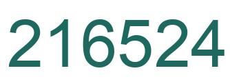 Number 216524 green image