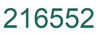 Number 216552 green image