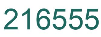 Number 216555 green image