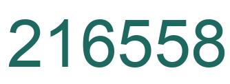 Number 216558 green image