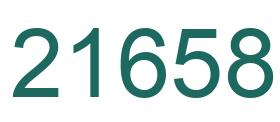 Number 21658 green image