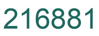 Number 216881 green image