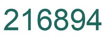 Number 216894 green image