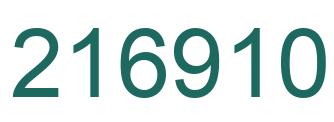 Number 216910 green image