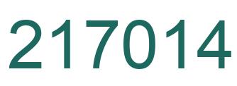 Number 217014 green image