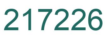 Number 217226 green image