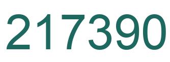 Number 217390 green image