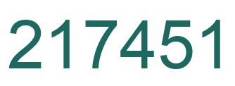 Número 217451 imagen verde