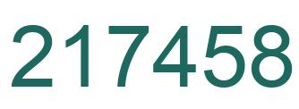Number 217458 green image