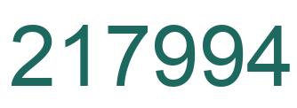 Number 217994 green image
