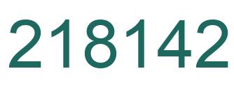 Number 218142 green image