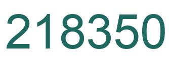 Number 218350 green image