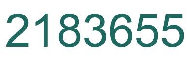 Number 2183655 green image