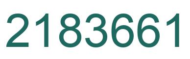 Number 2183661 green image