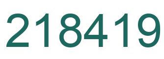 Número 218419 imagen verde