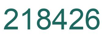 Número 218426 imagen verde