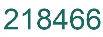 Number 218466 green image