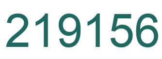 Number 219156 green image
