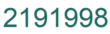 Number 2191998 green image