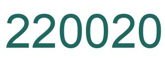 Number 220020 green image