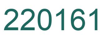 Number 220161 green image