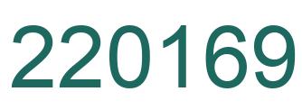 Number 220169 green image