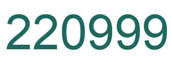 Number 220999 green image