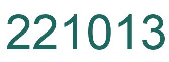 Number 221013 green image