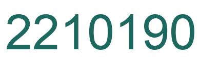 Number 2210190 green image
