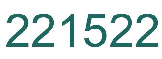 Number 221522 green image