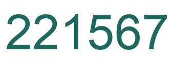 Number 221567 green image