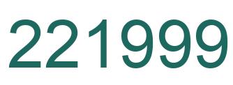 Number 221999 green image