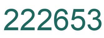 Number 222653 green image