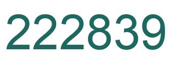 Number 222839 green image