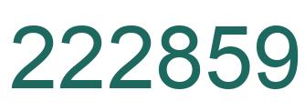 Number 222859 green image