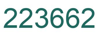 Number 223662 green image